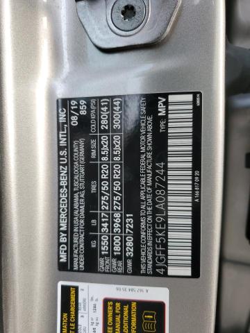 4JGFF5KE9LA087244 - 2020 MERCEDES-BENZ GLS 450 4MATIC GOLD photo 14