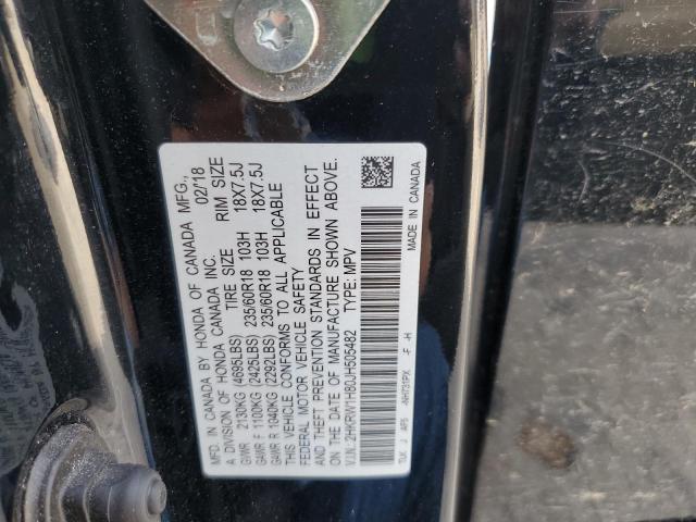 2HKRW1H80JH505482 - 2018 HONDA CR-V EXL BLACK photo 13