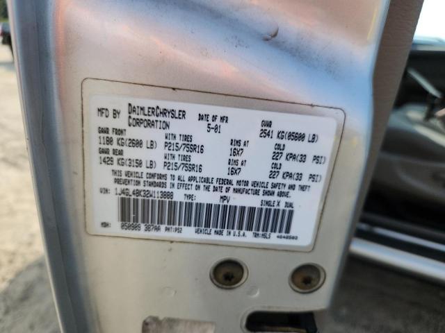 1J4GL48K32W113888 - 2002 JEEP LIBERTY SPORT SILVER photo 12