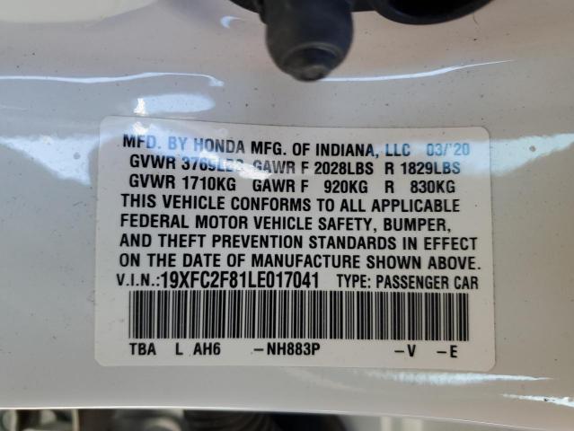 19XFC2F81LE017041 - 2020 HONDA CIVIC SPORT Ağ foto 12