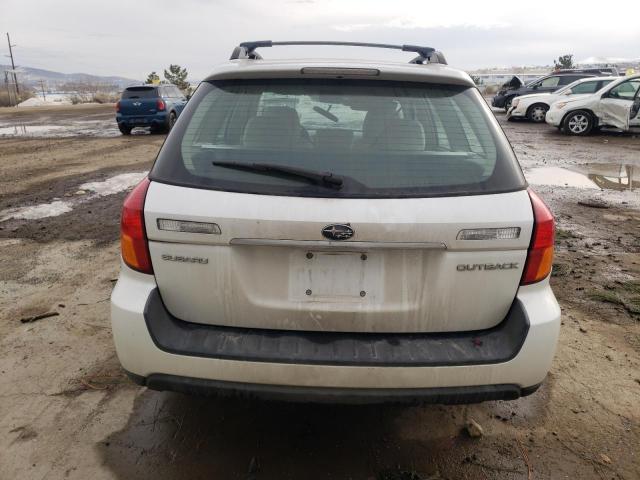 4S4BP61C367344921 - 2006 SUBARU LEGACY OUTBACK 2.5I WHITE photo 6