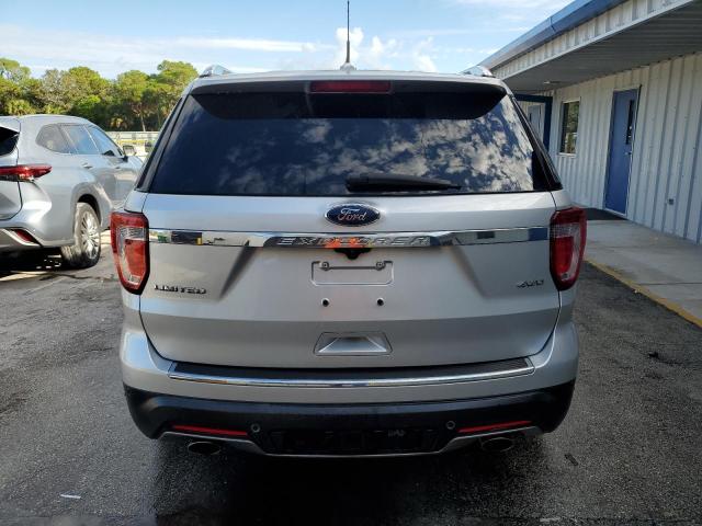 1FM5K8F87JGA94765 - 2018 FORD EXPLORER LIMITED Серебристый фото 6