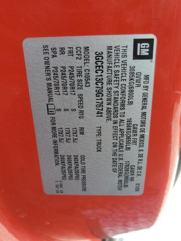 3GCEC13C79G176741 - 2009 CHEVROLET SILVERADO C1500 RED photo 12