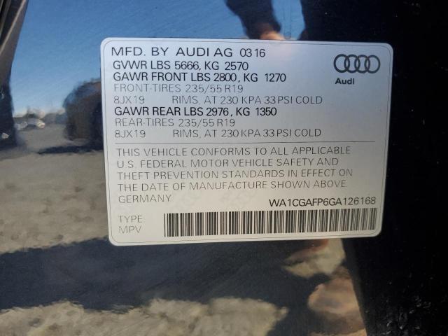 WA1CGAFP6GA126168 - 2016 AUDI Q5 PRESTIGE BLUE photo 13