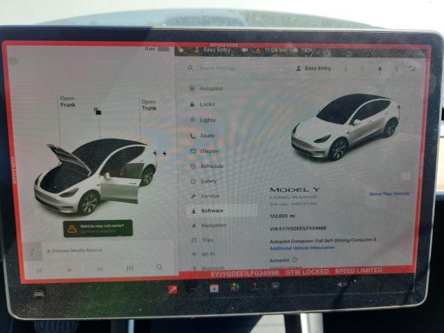 5YJYGDEE1LF034996 - 2020 TESLA MODEL Y أبيض صورة 9