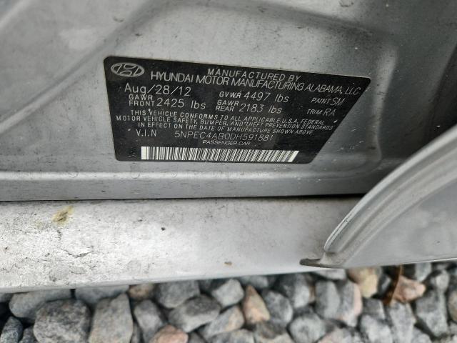5NPEC4AB0DH591881 - 2013 HYUNDAI SONATA SE SILVER photo 13