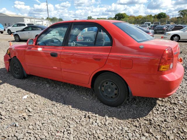 KMHCG45C83U484138 - 2003 HYUNDAI ACCENT GL RED photo 2