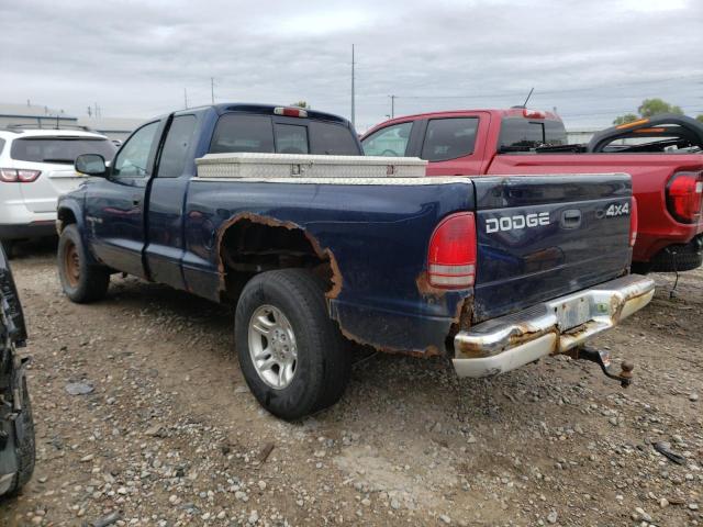 1B7GG42N92S542053 - 2002 DODGE DAKOTA SLT BLUE photo 2