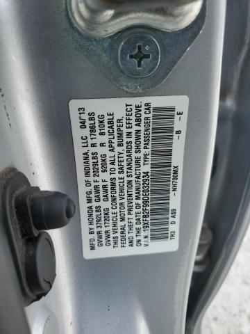 19XFB2F99DE032934 - 2013 HONDA CIVIC EXL SILVER photo 12