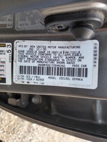 1NXBR30E17Z846342 - 2007 TOYOTA COROLLA CE 灰色 照片 12