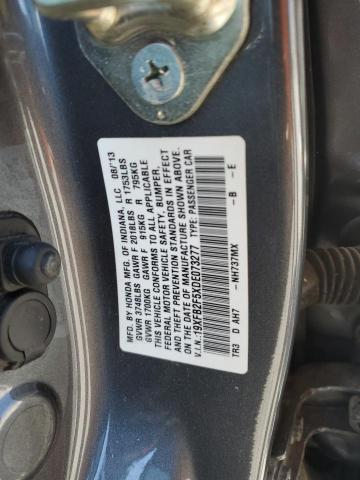 19XFB2F5XDE073277 - 2013 HONDA CIVIC LX GRAY photo 12