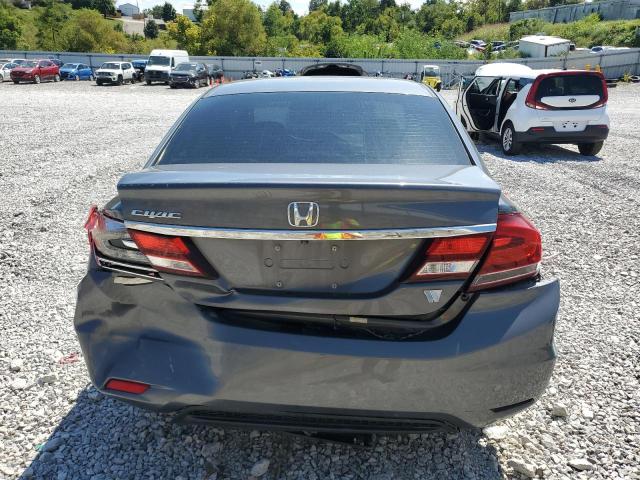 19XFB2F5XDE073277 - 2013 HONDA CIVIC LX GRAY photo 6