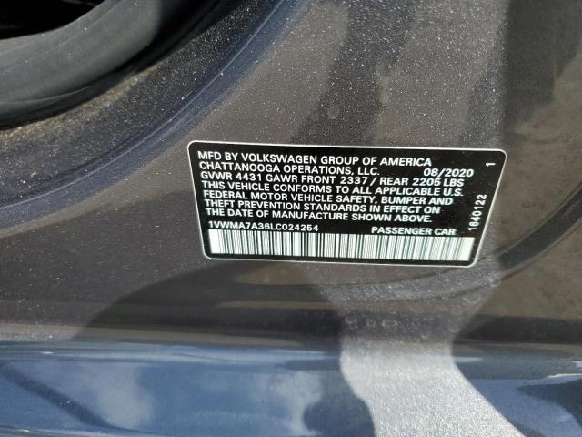 1VWMA7A36LC024254 - 2020 VOLKSWAGEN PASSAT R-LINE Grau Foto 12