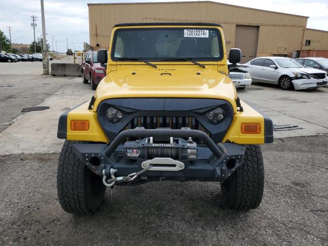 1J4FA39S15P374123 - 2005 JEEP WRANGLER X YELLOW photo 5