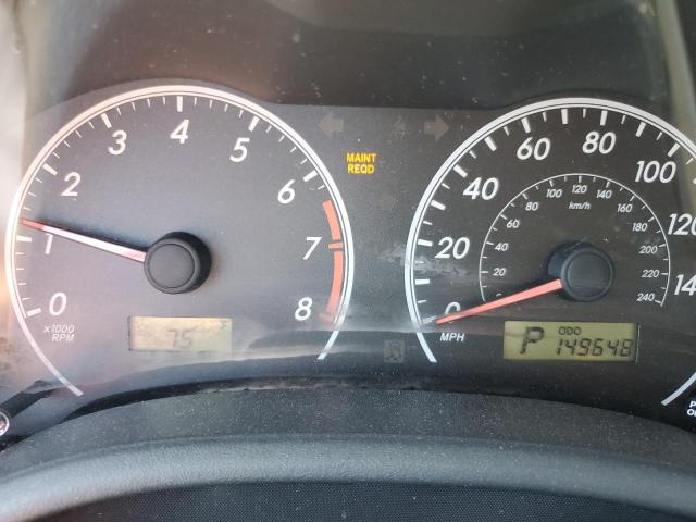 5YFBU4EE0DP159461 - 2013 TOYOTA COROLLA BASE Rouge photo 9