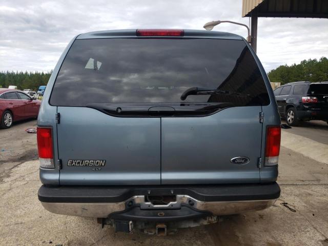 1FMNU41L01EB74788 - 2001 FORD EXCURSION XLT BLUE photo 6