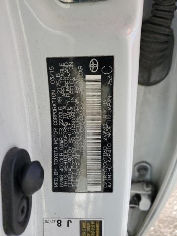 JTDKN3DU2F0446183 - 2015 TOYOTA PRIUS WHITE photo 12