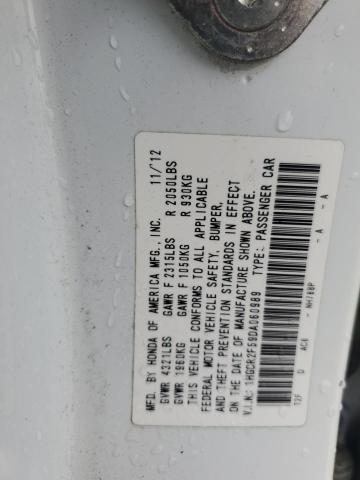 1HGCR2F59DA060989 - 2013 HONDA ACCORD SPORT WHITE photo 12