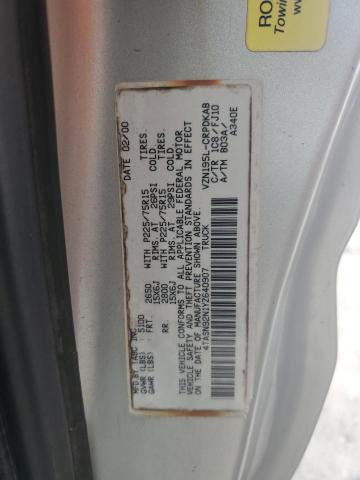 4TASN92N1YZ640907 - 2000 TOYOTA TACOMA XTRACAB PRERUNNER 银色 照片 12