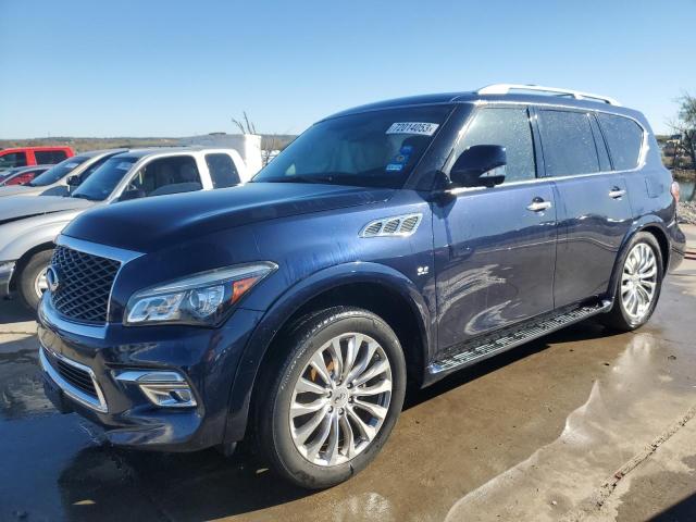 JN8AZ2NF1F9574408 - 2015 INFINITI QX80 BLUE photo 1