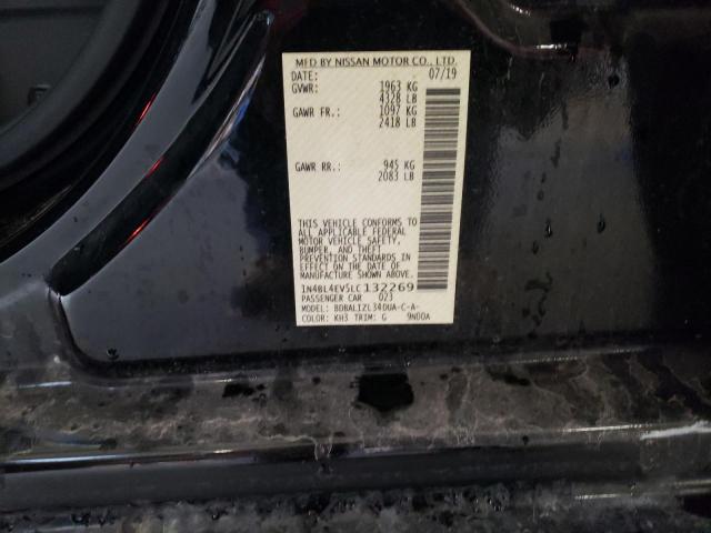 1N4BL4EV5LC132269 - 2020 NISSAN ALTIMA SL BLACK photo 12