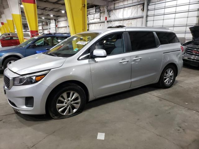 KNDMB5C10G6092408 - 2016 KIA SEDONA LX SILVER photo 1