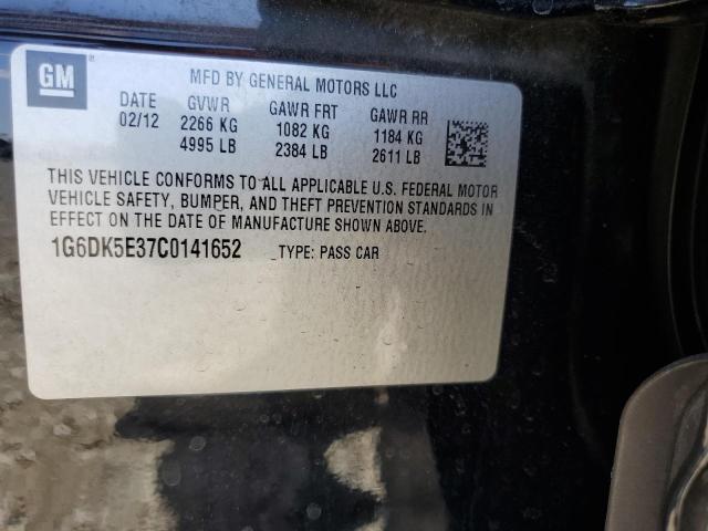 1G6DK5E37C0141652 - 2012 CADILLAC CTS PERFORMANCE COLLECTION Черный фото 12