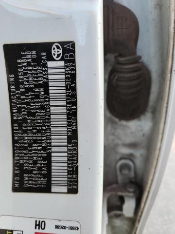 5YFBURHE6EP046947 - 2014 TOYOTA COROLLA L WHITE photo 12