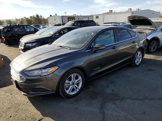 3FA6P0LUXJR147101 - 2018 FORD FUSION SE HYBRID CHARCOAL photo 1