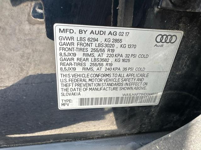 WA1LHAF71HD044555 - 2017 AUDI Q7 PREMIUM PLUS შავი ფოტო 10