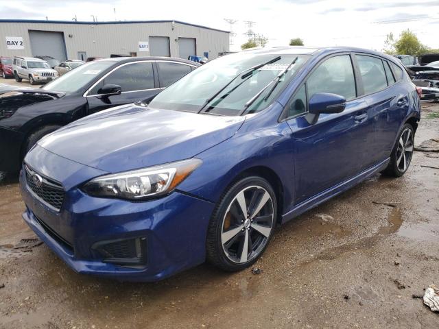 4S3GTAK64J1733323 - 2018 SUBARU IMPREZA SPORT BLUE photo 1