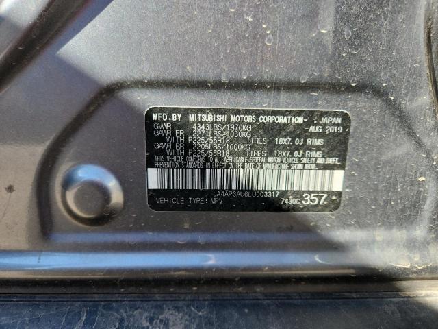 JA4AP3AU6LU003317 - 2020 MITSUBISHI OUTLANDER ES ნაცრისფერი ფოტო 13