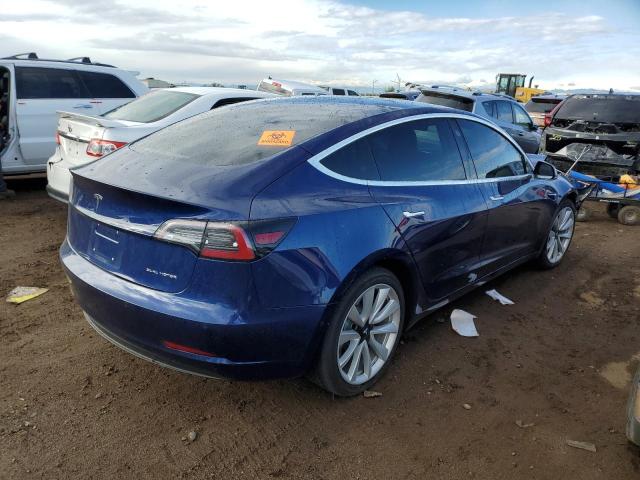 5YJ3E1EB6JF063928 - 2018 TESLA MODEL 3 BLUE photo 3