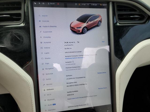 5YJXCAE27LF234387 - 2020 TESLA MODEL X WHITE photo 9