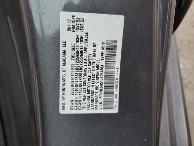 5FNRL6H51JB014803 - 2018 HONDA ODYSSEY EX GRAY photo 13