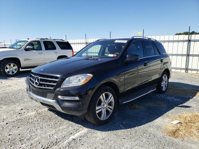 4JGDA5HB1CA033312 - 2012 MERCEDES-BENZ ML 350 4MATIC BLACK photo 1