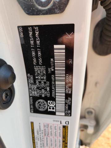 JTEBU5JR7L5816858 - 2020 TOYOTA 4RUNNER SR5/SR5 PREMIUM WHITE photo 13