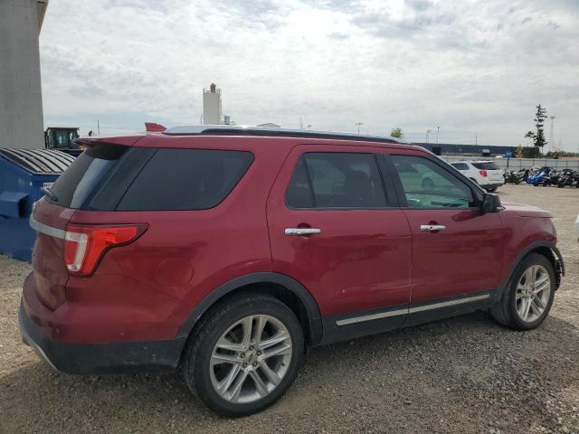 1FM5K7F84HGB38502 - 2017 FORD EXPLORER LIMITED Қызыл фото 3
