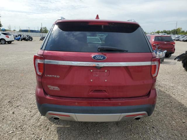 1FM5K7F84HGB38502 - 2017 FORD EXPLORER LIMITED Қызыл фото 6
