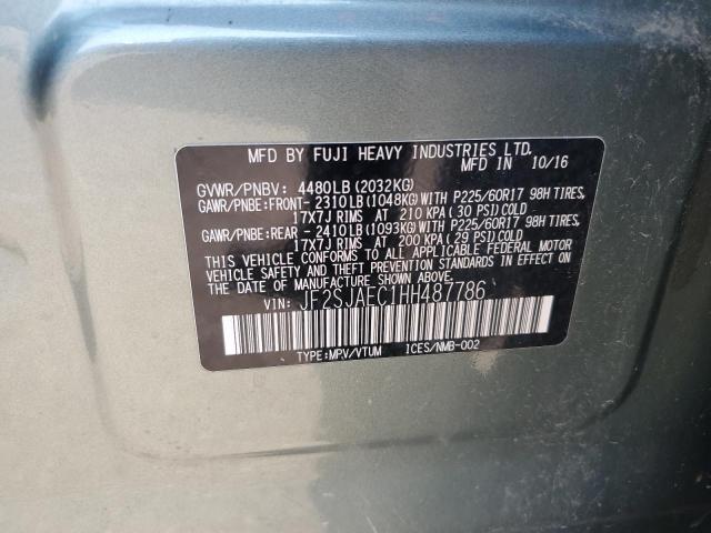 JF2SJAEC1HH487786 - 2017 SUBARU FORESTER 2.5I PREMIUM 绿色 照片 13