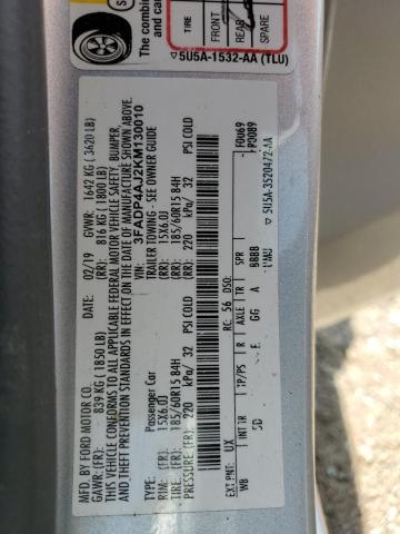 3FADP4AJ2KM130010 - 2019 FORD FIESTA S Gümüş foto 12