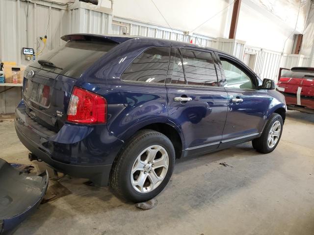 2FMDK4JC4BBA02620 - 2011 FORD EDGE SEL BLUE photo 3