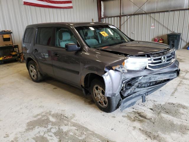 5FNYF4H21EB032902 - 2014 HONDA PILOT LX GRAY photo 4