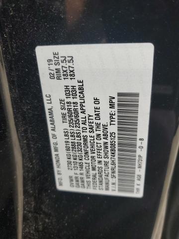 5FNRL6H74KB085125 - 2019 HONDA ODYSSEY EXL BLACK photo 13