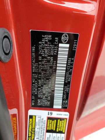 4T1DAACK7SU118944 - 2025 TOYOTA CAMRY XSE RED photo 13