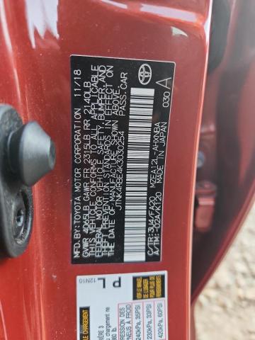 JTNK4RBE4K3030254 - 2019 TOYOTA COROLLA SE ნარინჯისფერი ფოტო 13