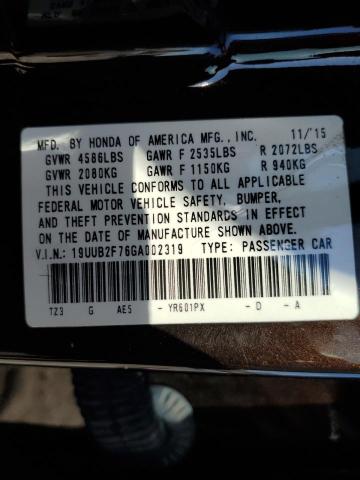 19UUB2F76GA002319 - 2016 ACURA TLX ADVANCE BLACK photo 13