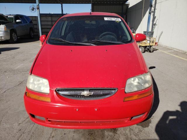 KL1TD666X7B713042 - 2007 CHEVROLET AVEO BASE RED photo 5