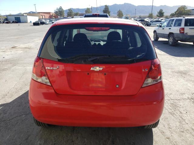 KL1TD666X7B713042 - 2007 CHEVROLET AVEO BASE RED photo 6