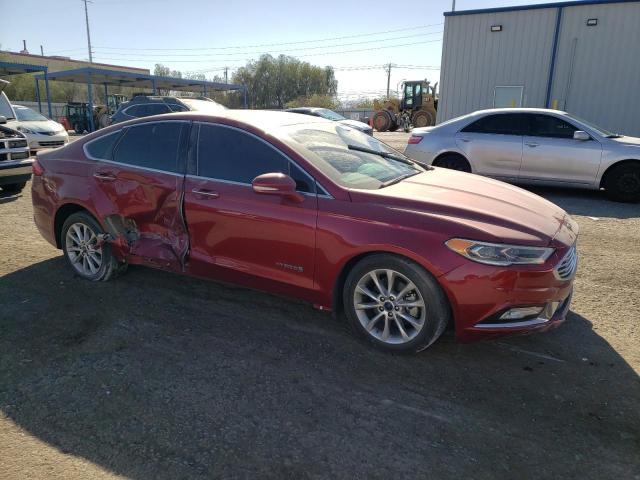 3FA6P0LU5HR117742 - 2017 FORD FUSION SE HYBRID RED photo 4